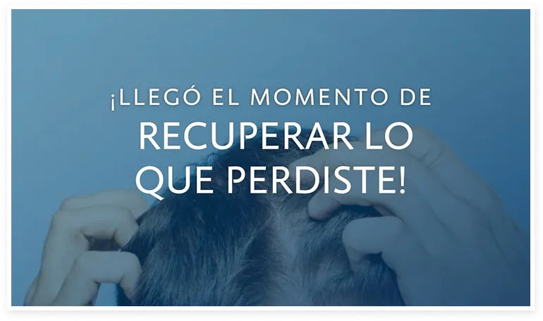 hombre con caída de cabello